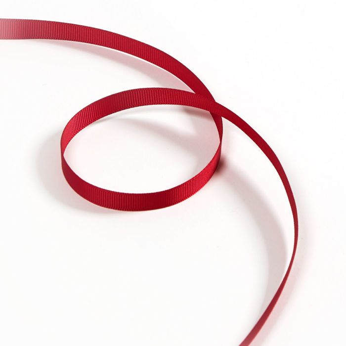 Image of: Geriffeltes Geschenkband aus RPET, Rot