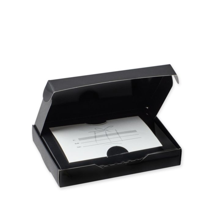 Image of: Geschenkkartenbox Schwarz MATT, mit Einsätzen - kann für Plastikkarten verwendet werden. Exkl. Geschenkkarten
