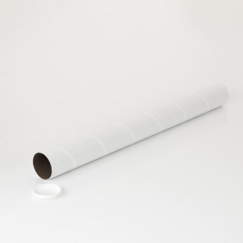 Image of: Papprohr mit Deckel, weiß