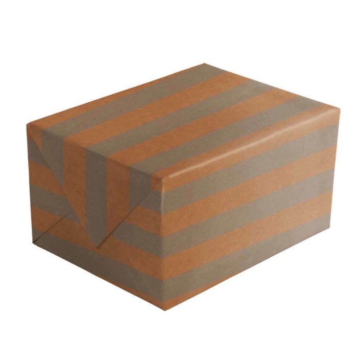 Image of: Geschenkpapier Stripes Grey/Copper 55cm
