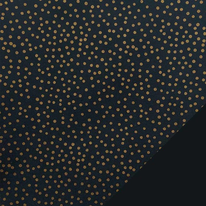 Image of: Geschenkpapier dots - on black kraft