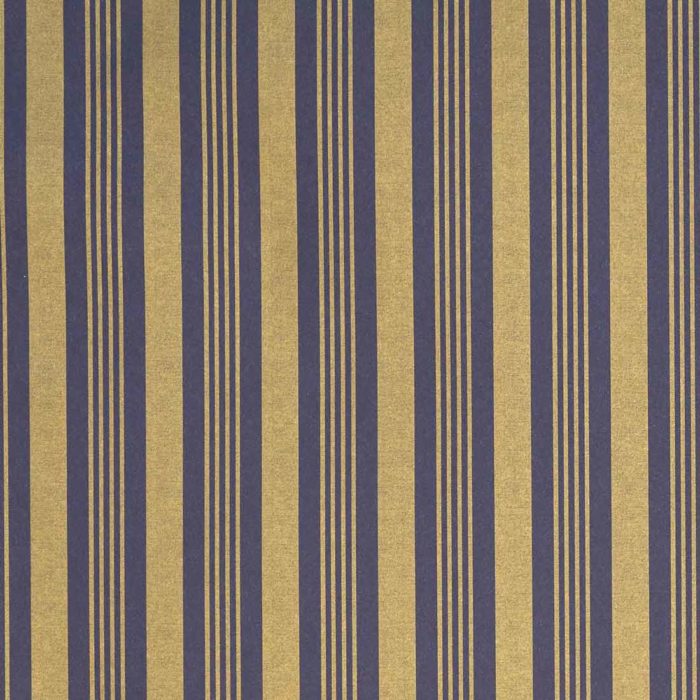 Image of: Geschenkpapier French Stripes Blue/Gold 57 cm