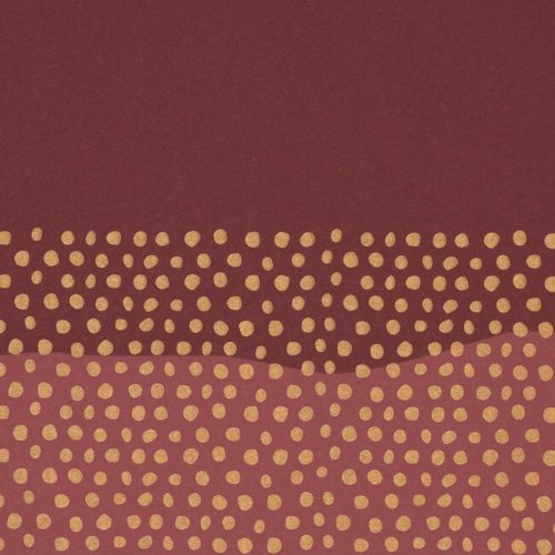Image of: Geschenkpapier Half Dots Bordeaux/Gold 57 cm