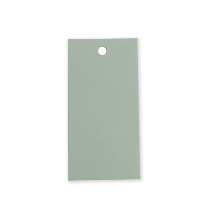 Image of: Hængemærke Pastel Green. Bagside: Hvid. Pk. a 200 stk. FSC®