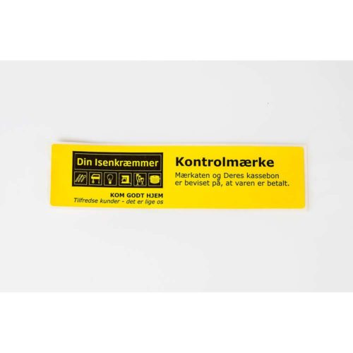 Image of: Kontrolmærke gul, rl. a 1.000 stk.