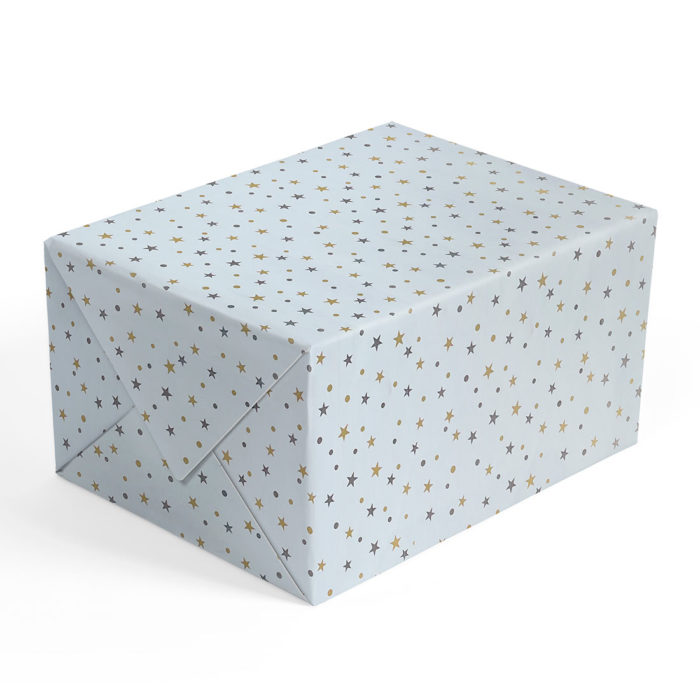 Image of: Gavepapir Star Sprinkle - White Met