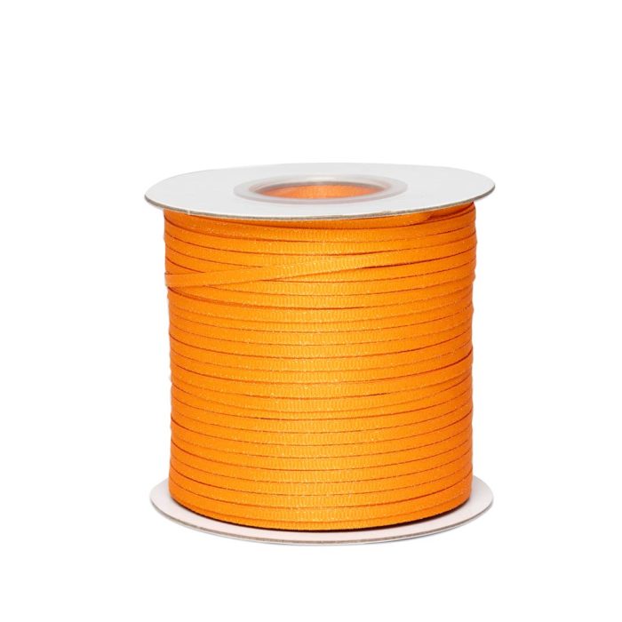 Image of: Grosgrain bånd, Orange m. glitter