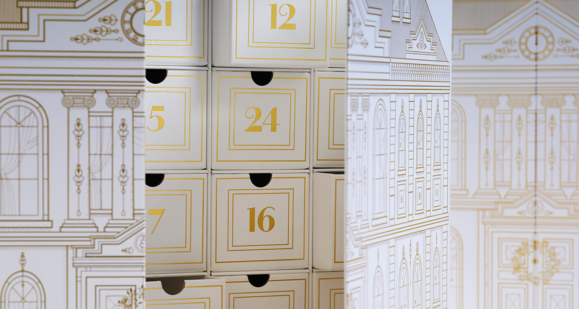 Slots julekalender låge closeup - aflang img