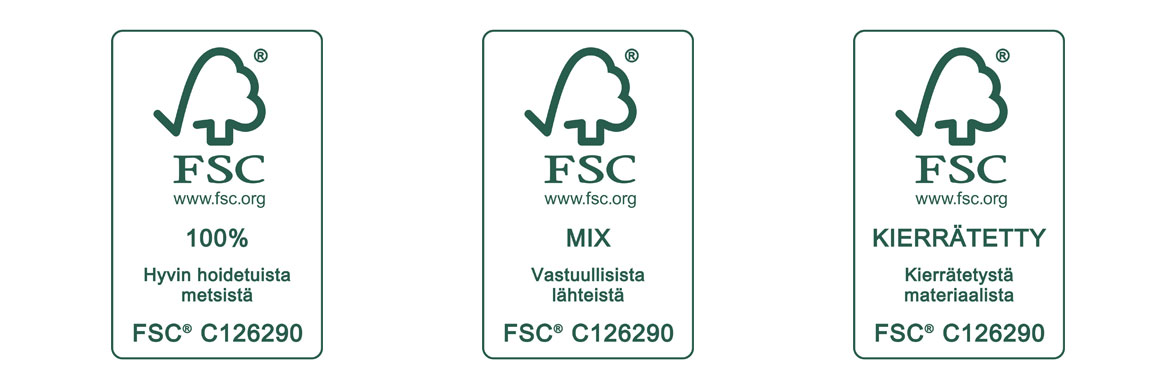 Vores miljømæssige emballage har FSC-certifikater