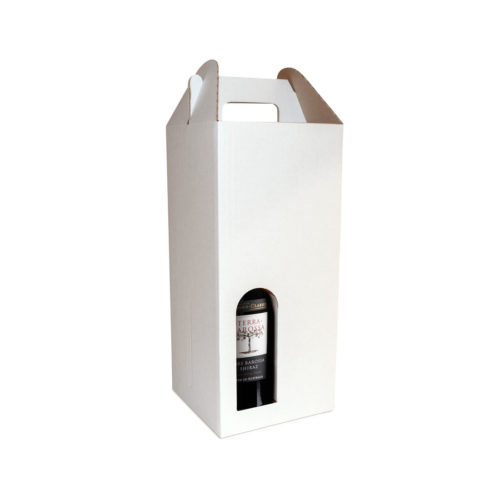 Image of: Viinipakkaus, valkoinen 4 pullolle, matta