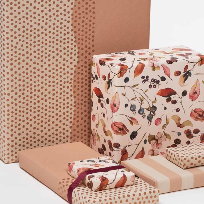 Image of: Lahjapaperi Half Dots Rosa 57 cm