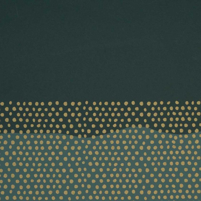 Image of: Lahjapaperi Half Dots Green/Gold 57 cm