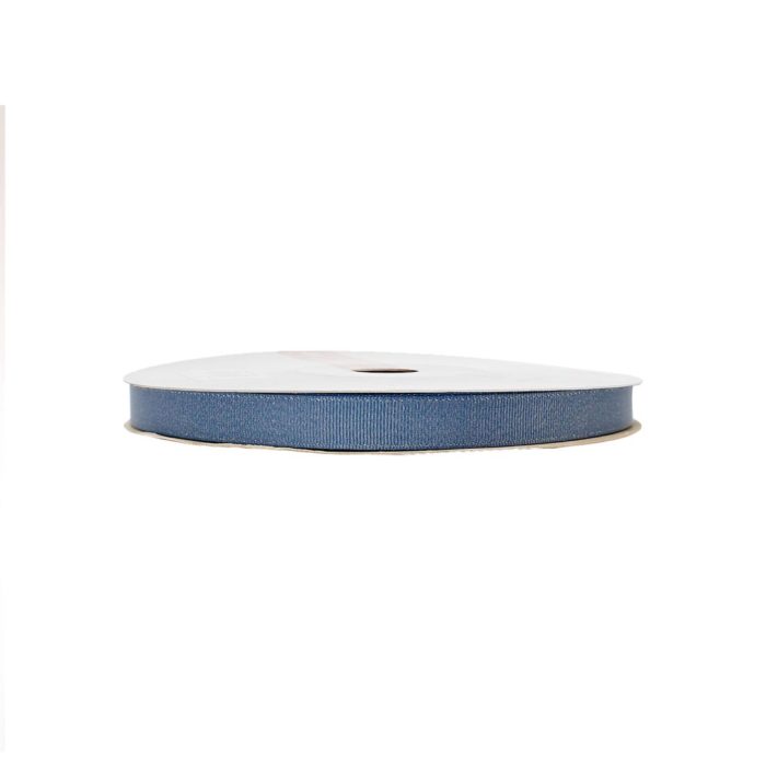 Image of: Cadeaulint, geribde ripsband, Denim blauw met glitter