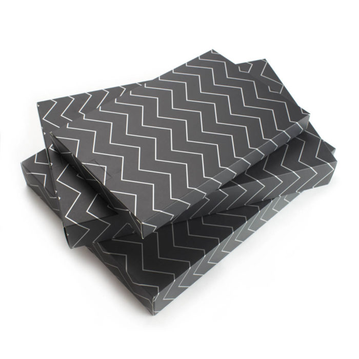 Image of: Geschenkdoos Zig-Zag Grey. FSC®