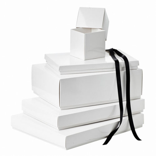 Image of: Geschenkendoos wit hoogglans met deksel