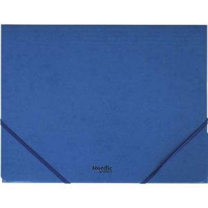 Staren Wafel Buitenshuis Kartonnen map met elastieken sluiting, met 3 flappen, blauw | Scanlux  Packaging