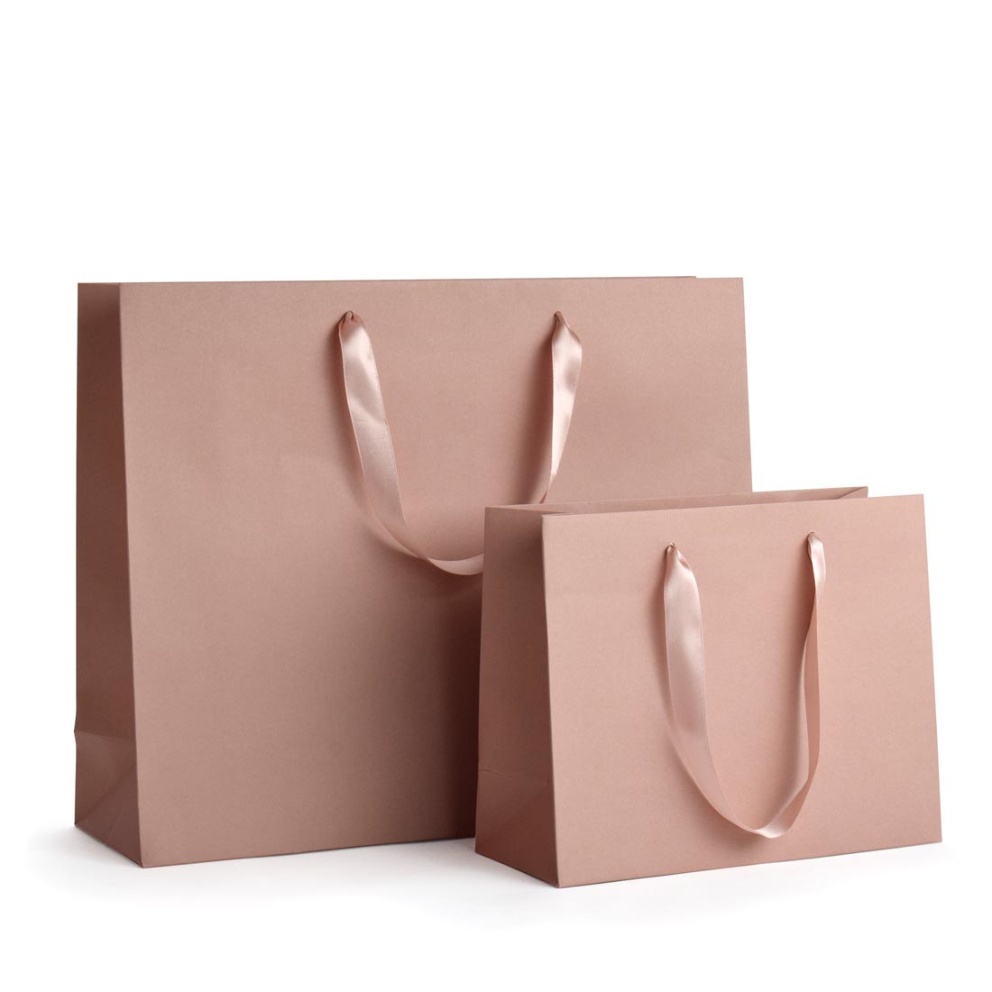 Luxe papieren tas, mat roze met roze binnenkant. | Scanlux Packaging