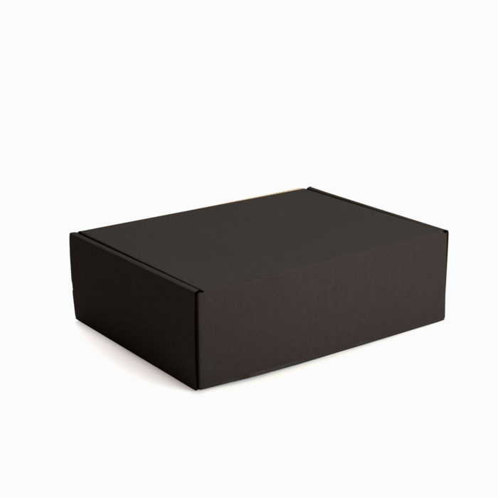 Image of: Verzenddoos zwart/bruin karton. Tweezijdig. 3mm