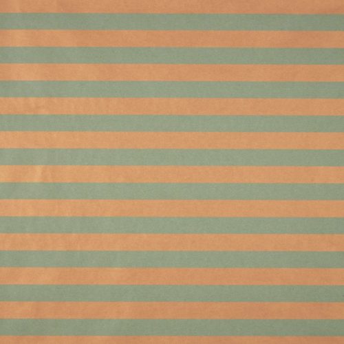 Image of: Cadeaupapier Stripes dust green/copper 55cm