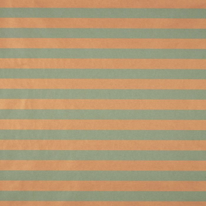 Image of: Cadeaupapier Stripes dust green/copper 55cm