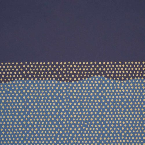 Image of: Cadeaupapier Half Dots Blue/Gold 57cm