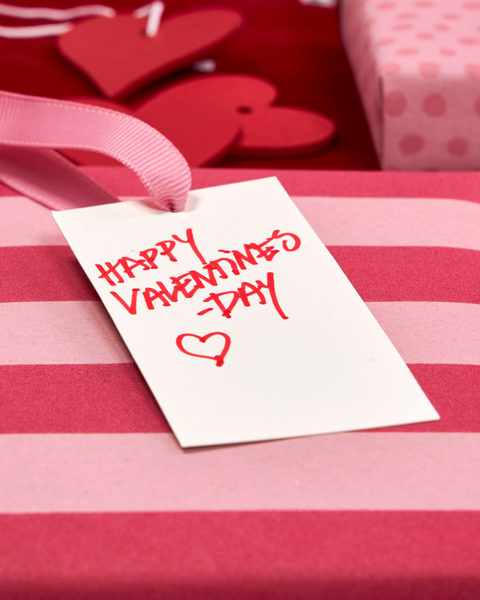 Valentines closeup with label