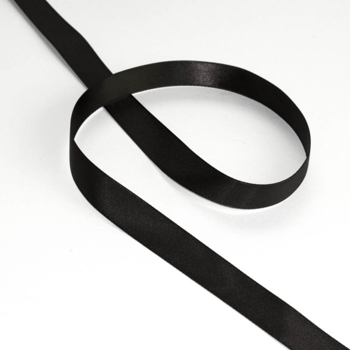 Image of: Gavebånd silke, Licorice - warm black