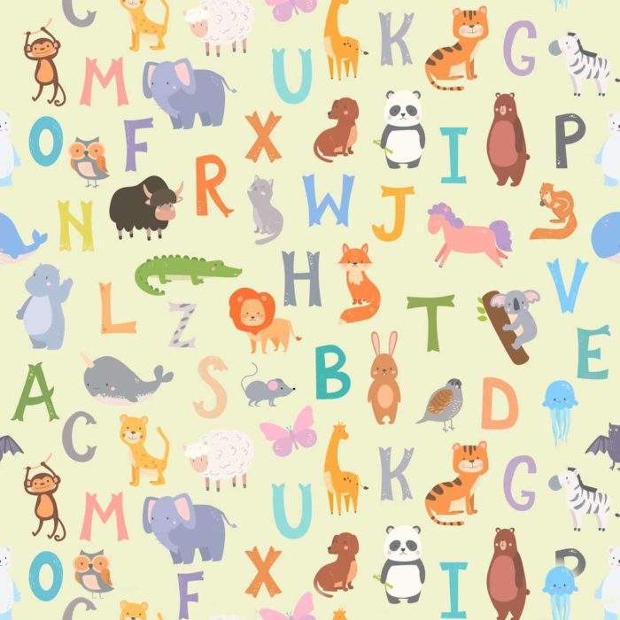 Image of: Gavepapir glatt, Alphabet Zoo. FSC®