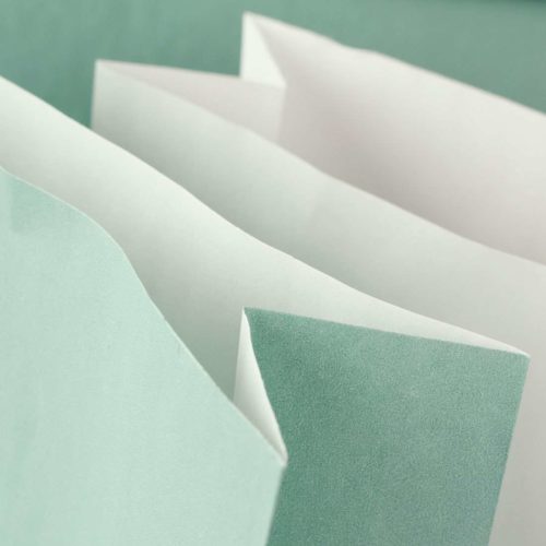 Image of: Papirpose blue-green, uten hank