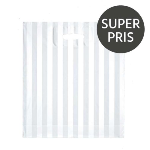 Image of: Plastpose hvit stripe, matt/blank
