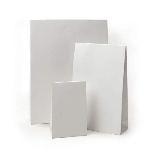 Image of: Gavepose, hvit med tapelukking 12 x 6 x 18 cm