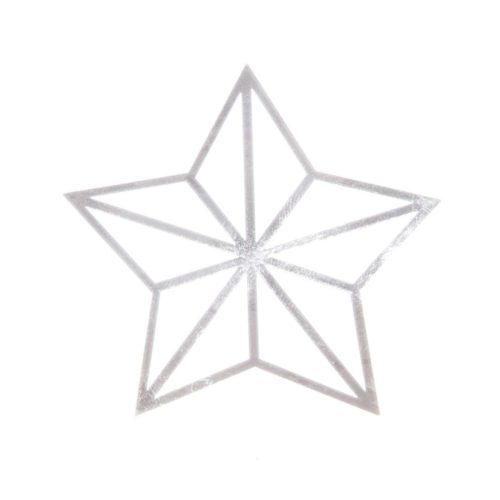 Image of: Etikett stjärna transparent silver 1000 st/fp