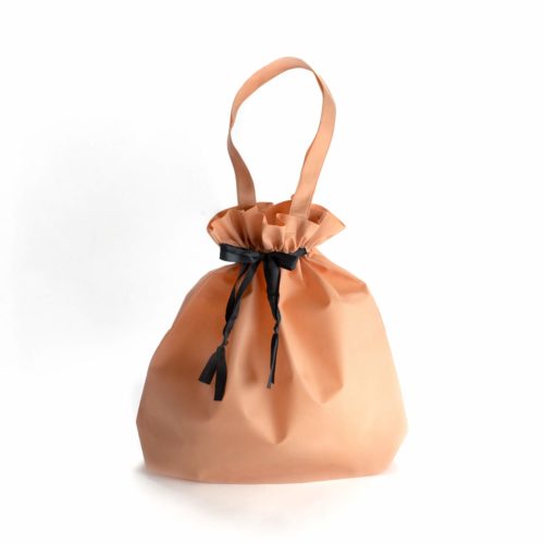 Image of: Väska, snörstängning och axelband, pink/nude