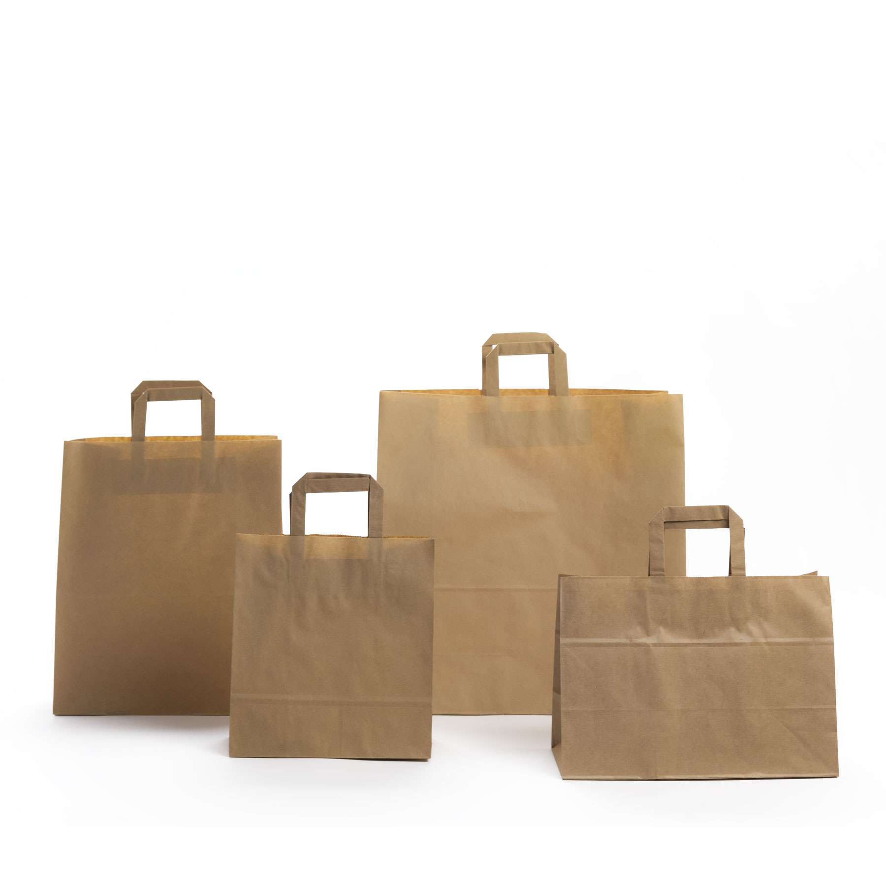 Carrierbag craft paper w. flat handle. FSC® | Scanlux Packaging