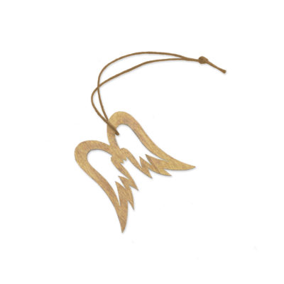 Image of: Hang tags wood, gold, angel wings. 100 pcs.