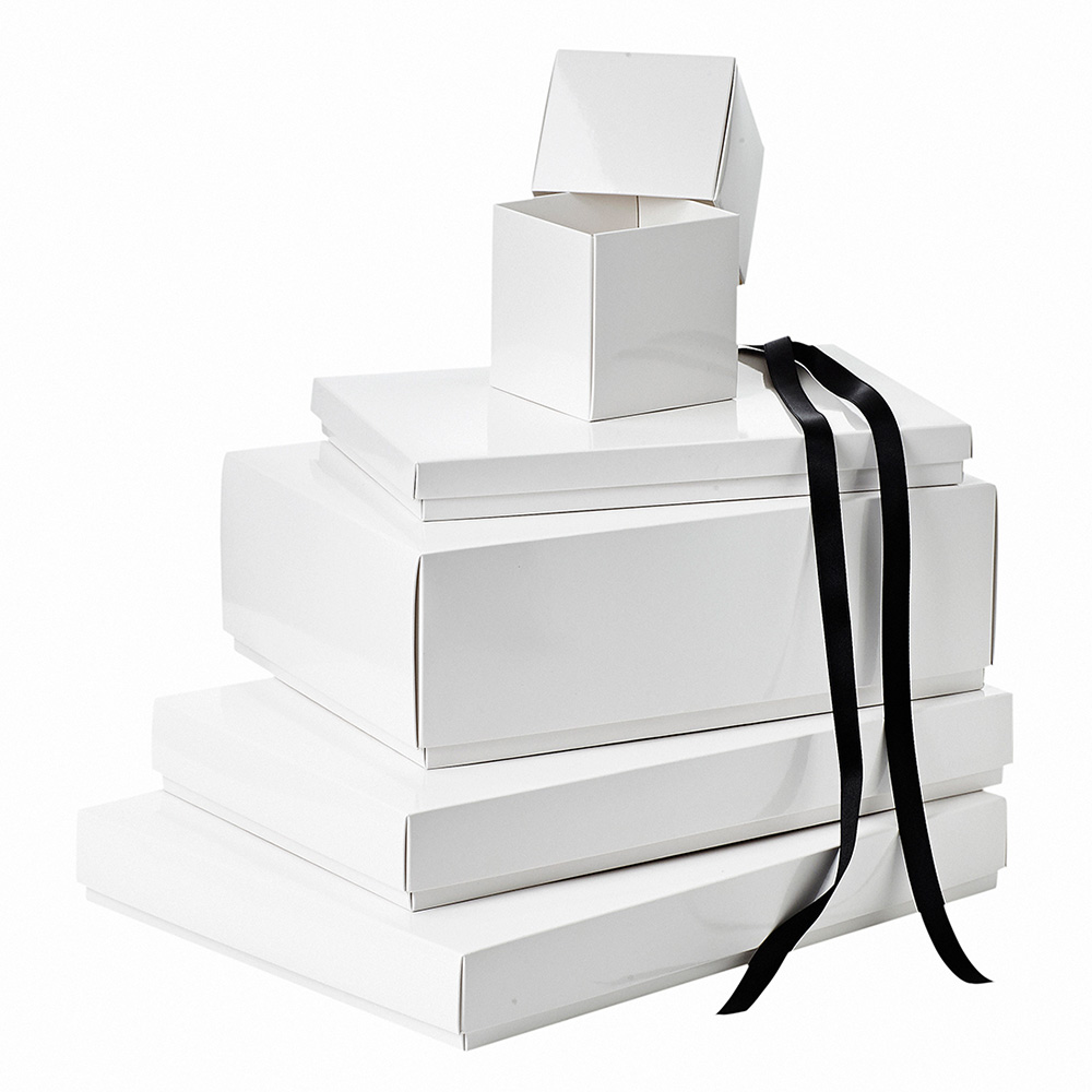 Gift Box Glossy White Bottom And Lid Scanlux Packaging