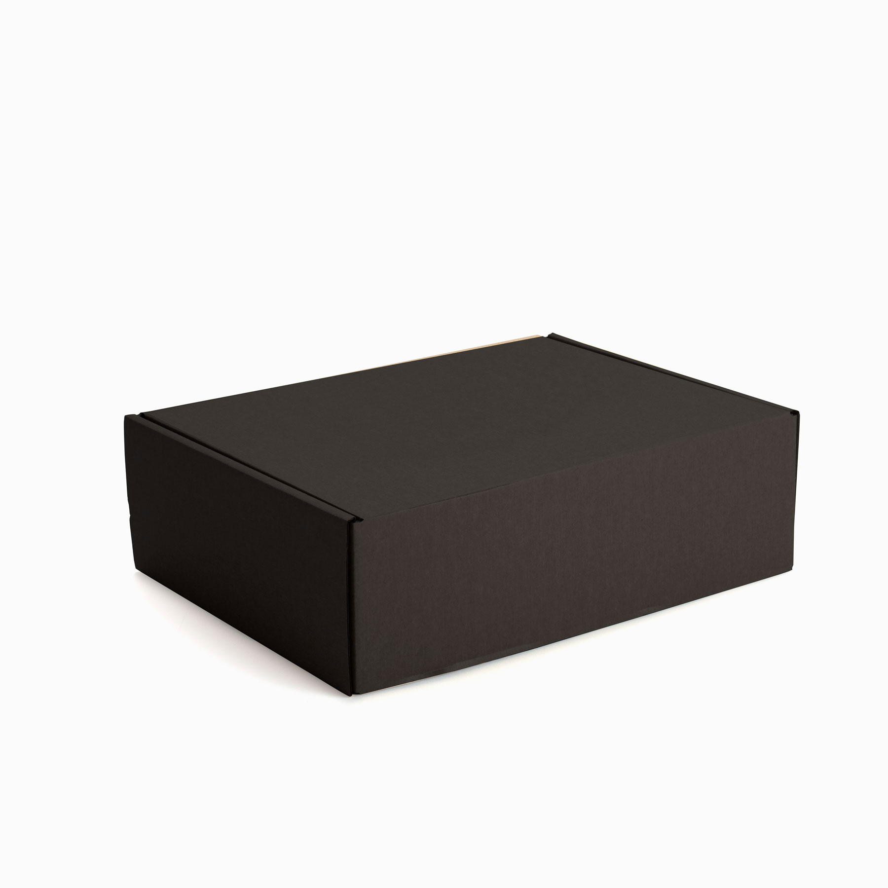 Shipping box black/brown cardboard. Twosidet. 3 mm Scanlux Packaging