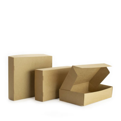 Image of: Gift box, craft paper w. flip lid. FSC®