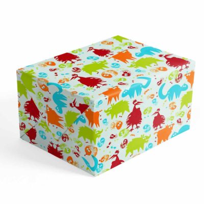 Image of: Gift wrap coated, Crazy creatures. FSC®