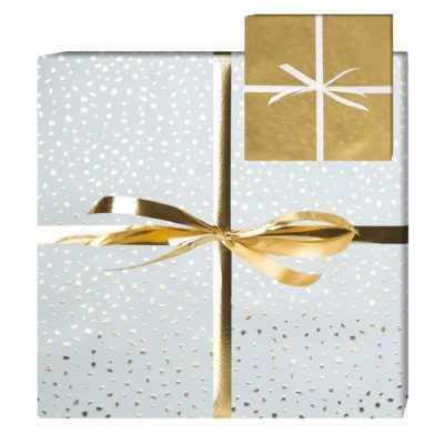 Image of: Gift wrap coated, Gold Confetti. Backside: Gold. FSC®