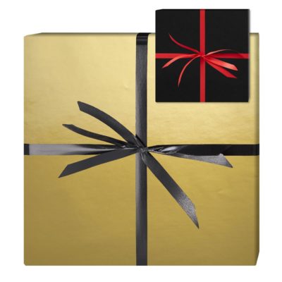 Image of: Gift wrap coated, Gold/Black. Two-sidet