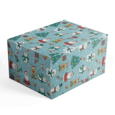 Image of: Gift wrap coated, North Pole Christmas. FSC®