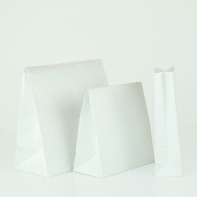 Image of: Paper bag white without handle
