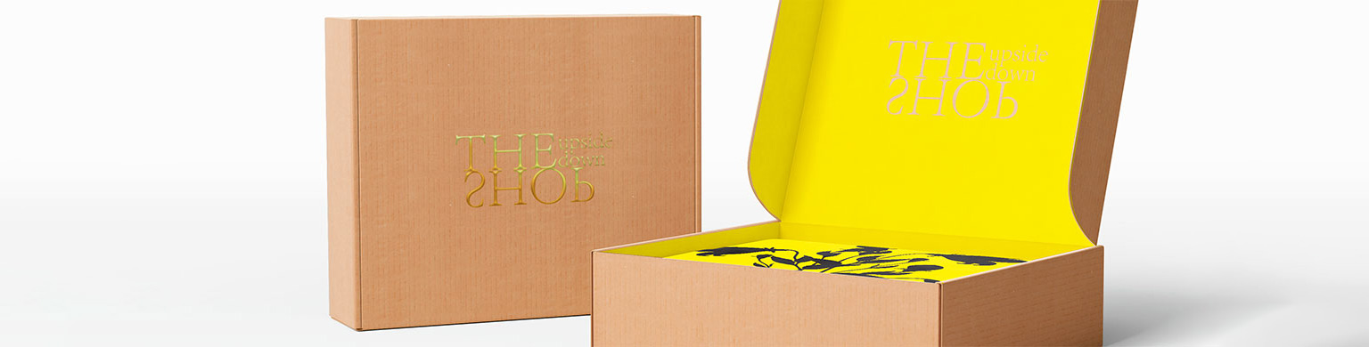 YEllow branded shipping box
