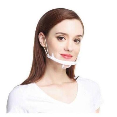 Image of: Mouth and nose visor / half-mask, clear. Plastic with elastic. CE-approved