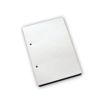 Image of: Notepad A5 white, lines. 60g. Sideglued, 2 holes