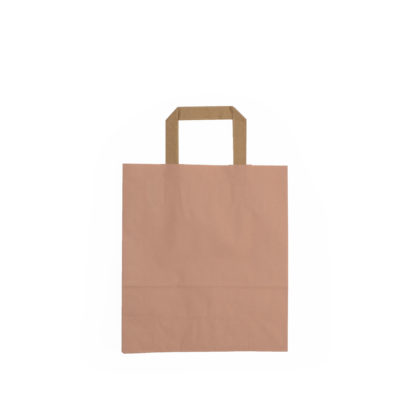 Image of: Paper bag Rose, flat brown handle. 90g. FSC®