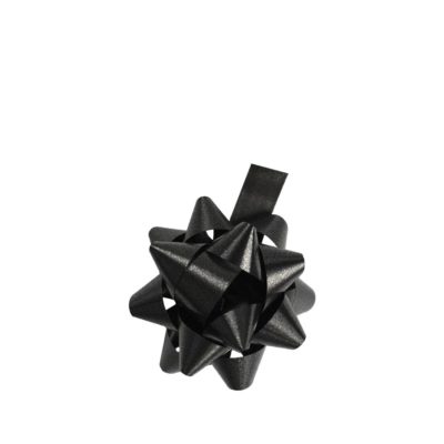 Image of: Stick-on Bow black poly ribbon 10mm, 250 pcs.