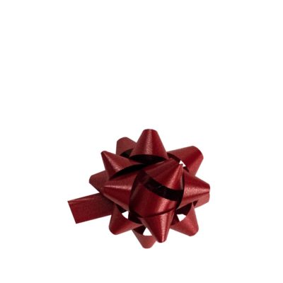 Image of: Stick-on Bow red poly ribbon 10mm, 250 pcs.