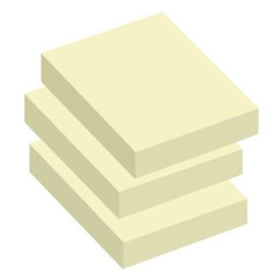 Image of: Sticky Notes  pads, Yellow 80g 38x51 mm
